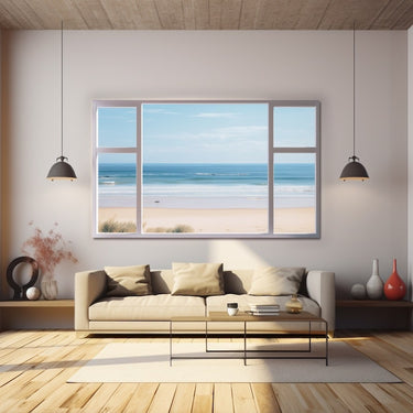 Beach Window Painting